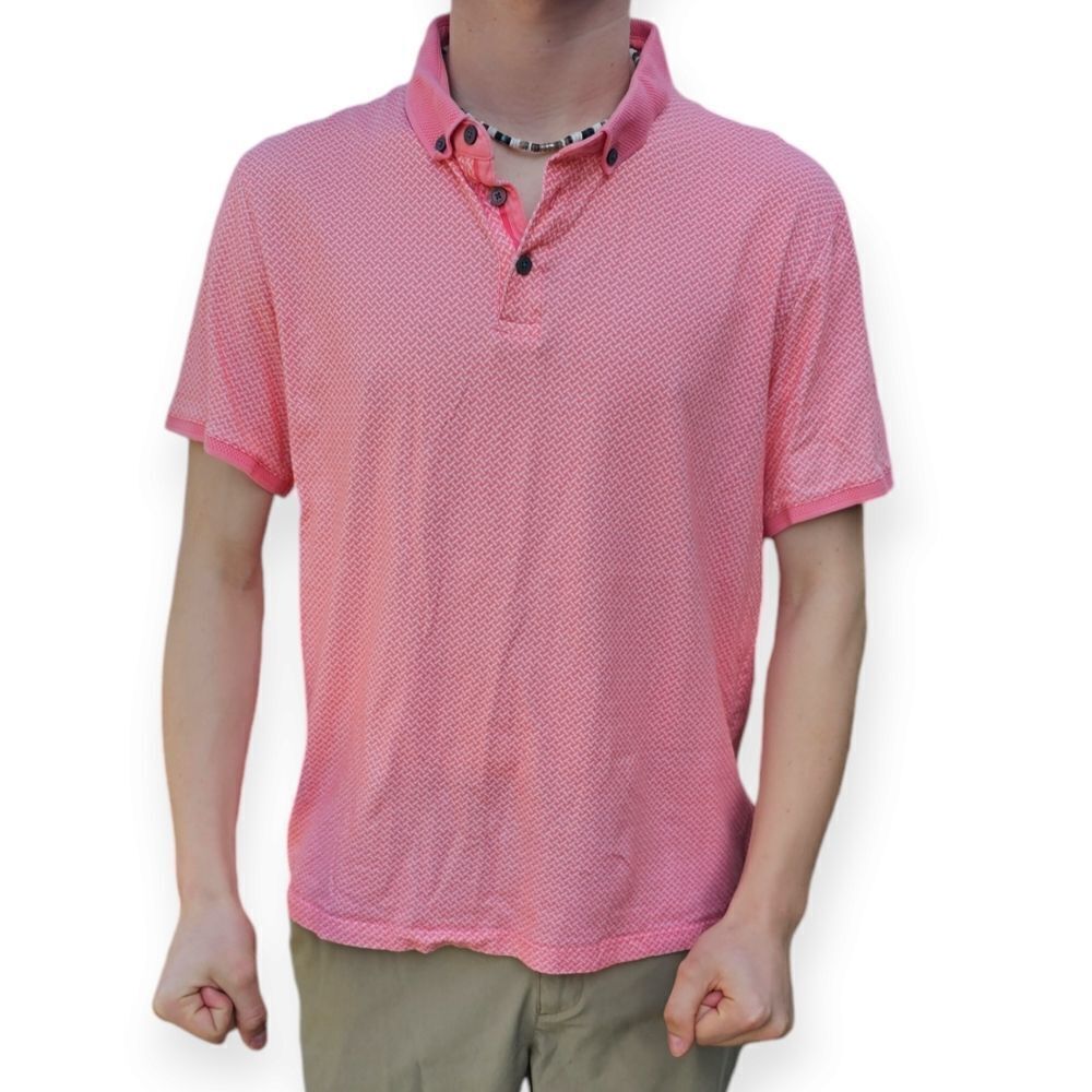 Ted Baker Polo Shirt – Coral/Pink | Size 6 / Fits Like Large | EUC 🌸👕